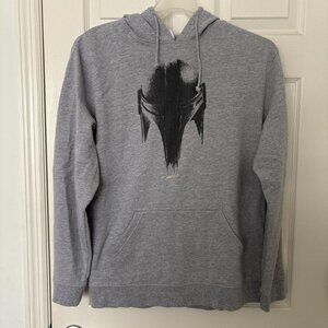 Mandalorian Grey and Black Hoodie. Delta Fleece tag. Size L